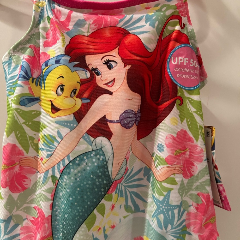 NWT Disney Ariel Kids Swimsuit - 3T - Picture 3 of 7